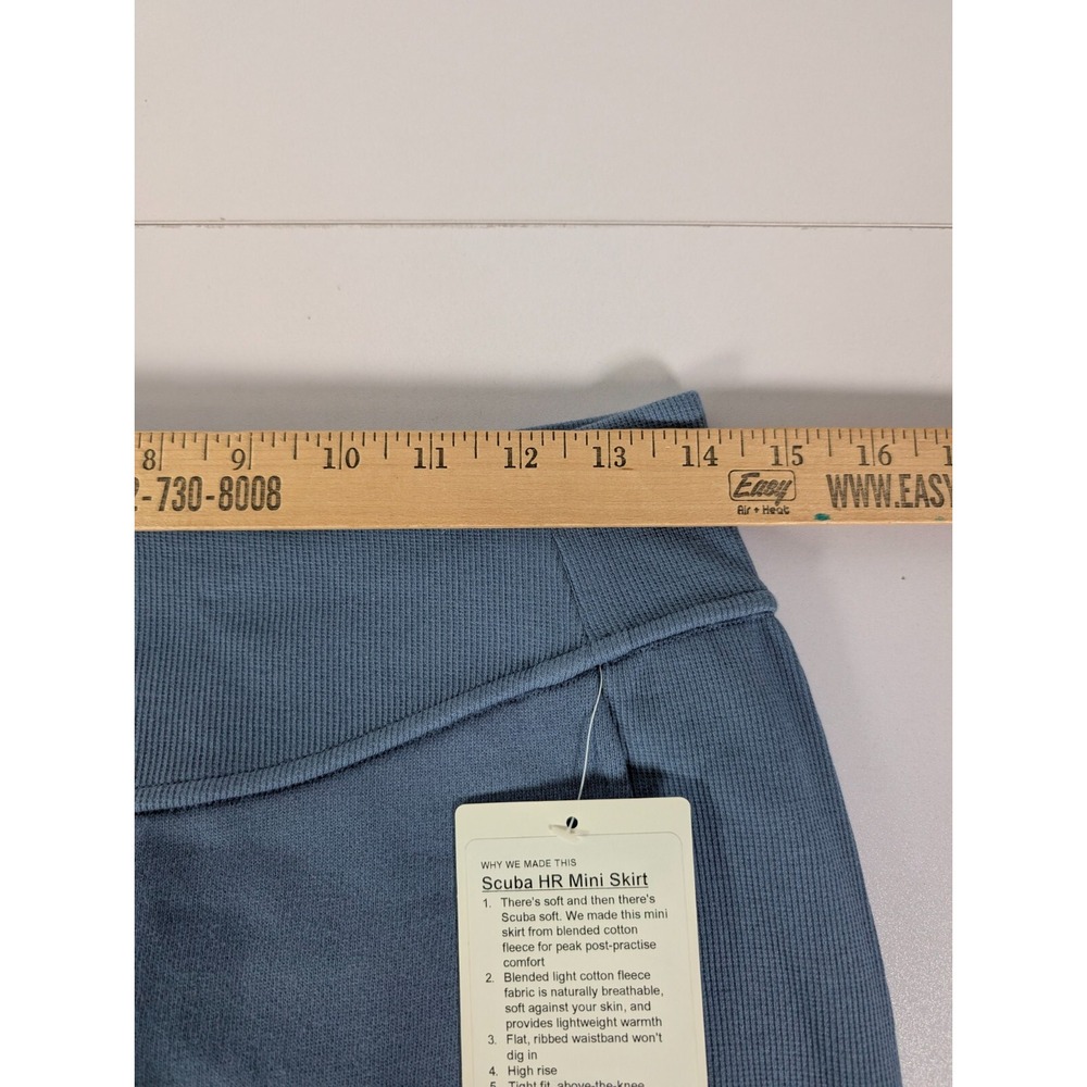 Lululemon Skirt Women Medium Blue Scuba High Rise Mini Stretch Above Knee Skirt - Picture 6 of 9